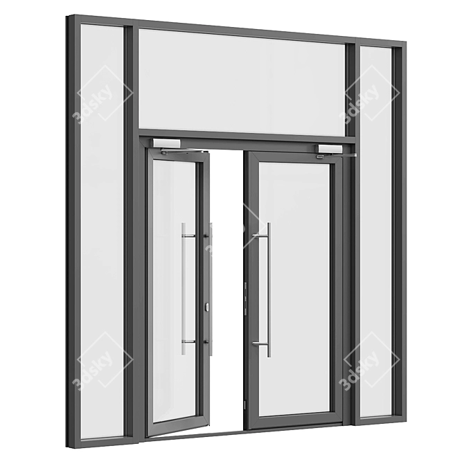 Animated Door Set 3D model image 2