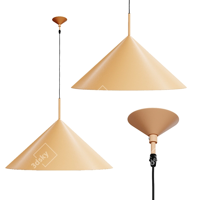 HKLiving Triangle Hanging Lamp - 3 Colors 3D model image 1