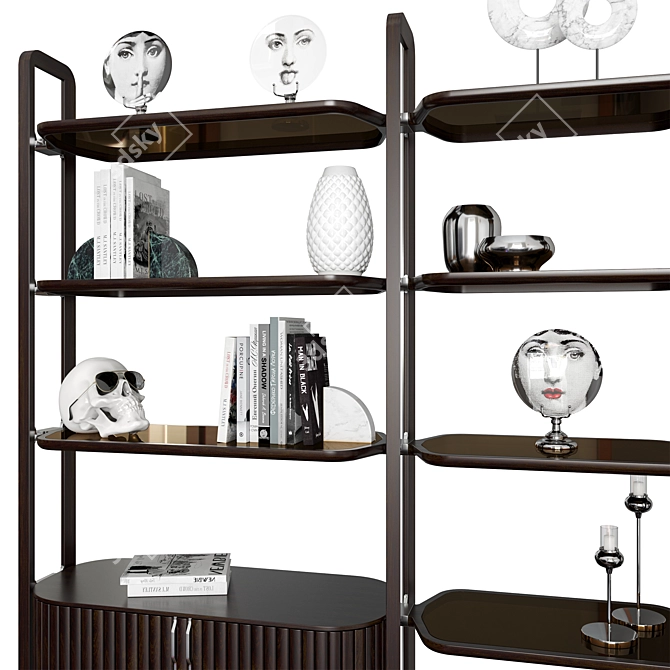 Eden-Rock Bookcase: Elegant Design, Spacious Storage 3D model image 3