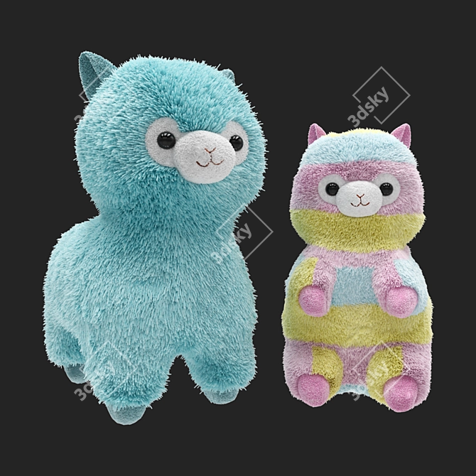 Adorable Alpacasso Plush Toys 3D model image 1