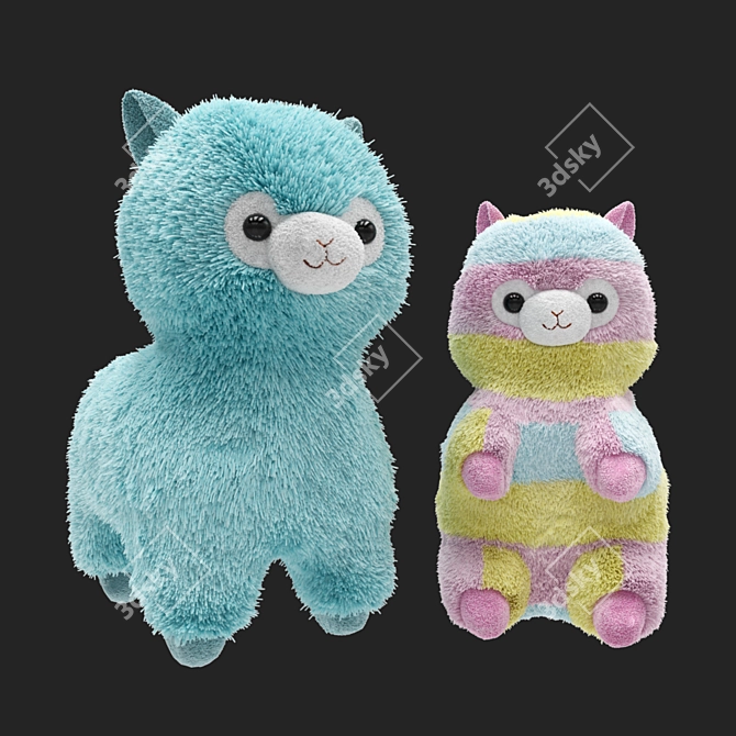 Adorable Alpacasso Plush Toys 3D model image 4