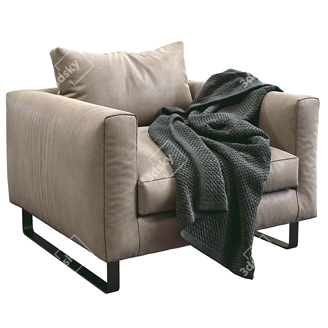 Elegant Prostoria Armchair: Stylish Comfort 3D model image 1