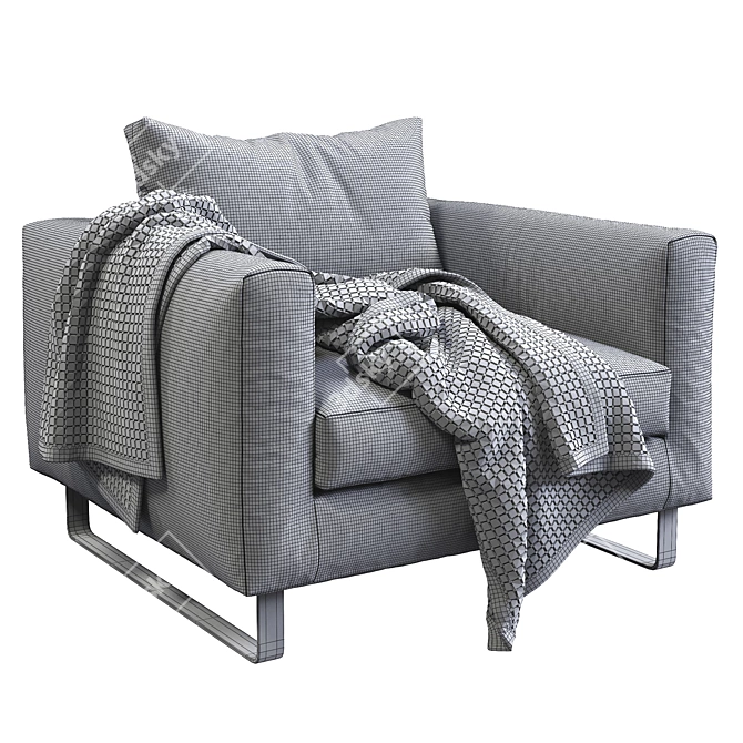 Elegant Prostoria Armchair: Stylish Comfort 3D model image 5