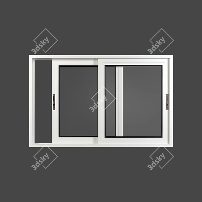 Sleek Aluminum Sliding Door & Window 3D model image 5