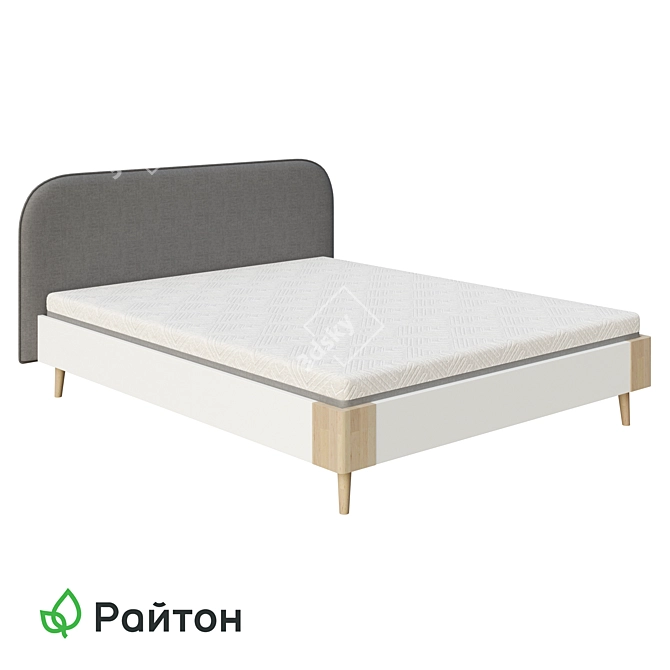 Lagom Plane Chips Bed - Elegant and Comfortable 3D model image 1