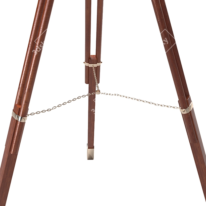 Antique Style Vintage Telescope 3D model image 5