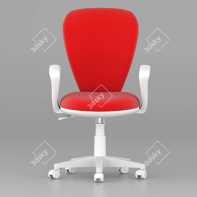 Kids Bureaucrat Chair with Wheels 3D model image 2