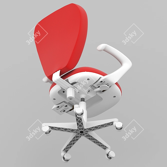 Kids Bureaucrat Chair with Wheels 3D model image 3