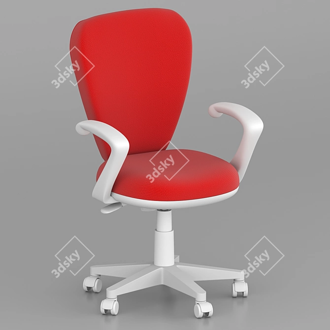 Kids Bureaucrat Chair with Wheels 3D model image 5