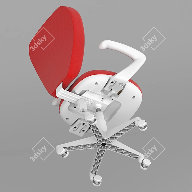 Kids Bureaucrat Chair with Wheels 3D model image 7