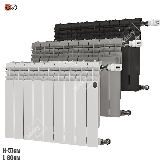 Sleek Radiator Monoblock 3D model image 1