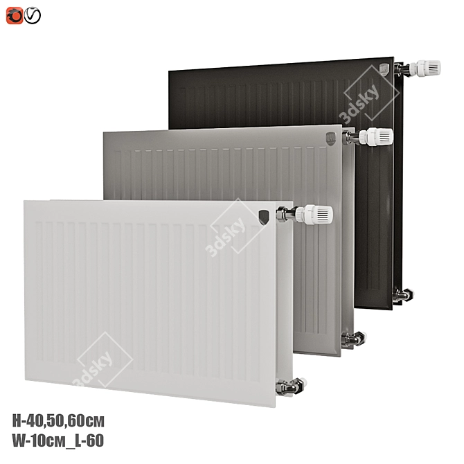 Royal Thermo 60: Advanced Hygiene Panel Radiators 3D model image 1