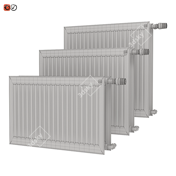 Royal Thermo 60: Advanced Hygiene Panel Radiators 3D model image 2