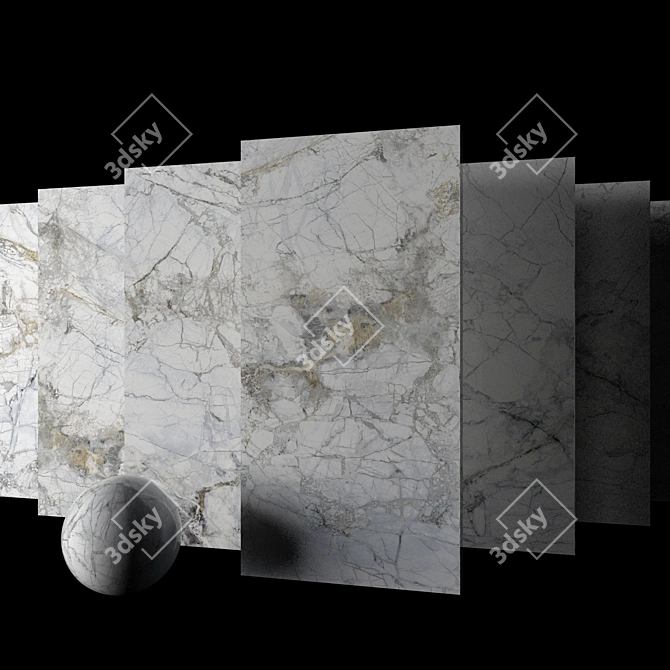 Marble Supreme White Set for Museum 3D model image 2