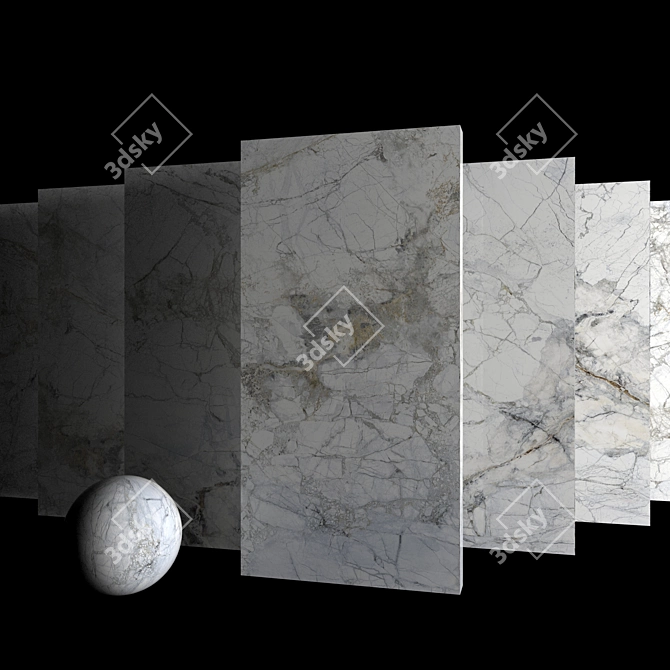 Marble Supreme White Set for Museum 3D model image 3