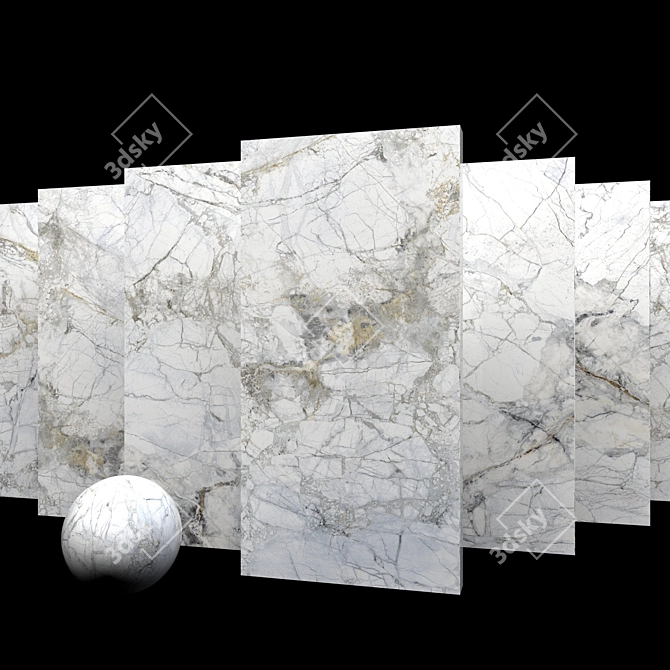 Marble Supreme White Set for Museum 3D model image 4