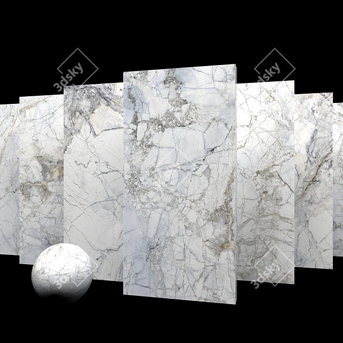 Museum Supreme White Marble Set 3D model image 4