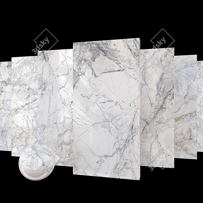 Museum Supreme White Marble Set 3D model image 1