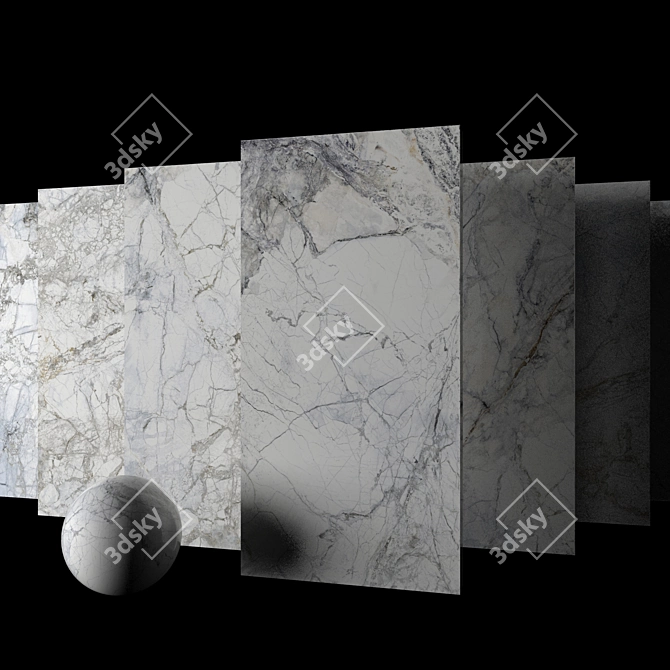 Museum Supreme White Marble Set 3D model image 2