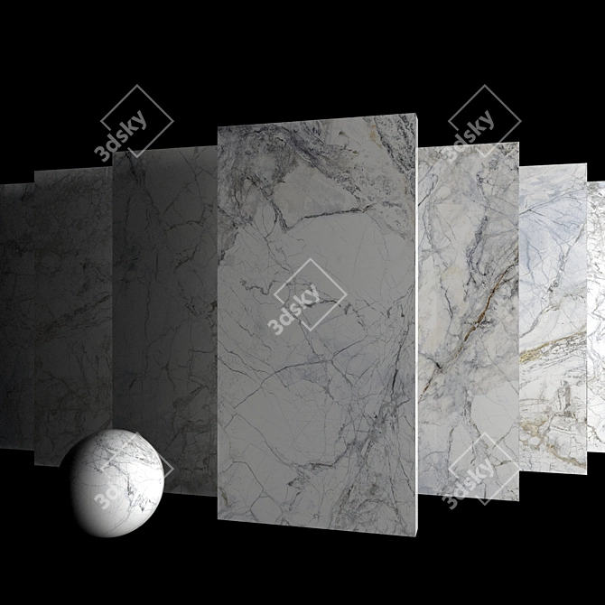 Museum Supreme White Marble Set 3D model image 3