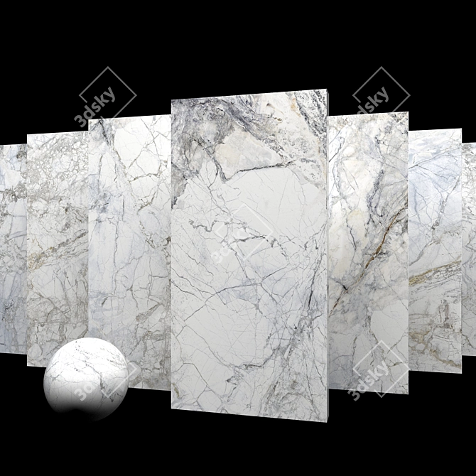 Museum Supreme White Marble Set 3D model image 4