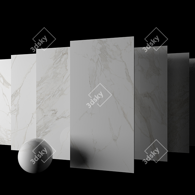 Luxury Torano Gold Marble Set 3D model image 2