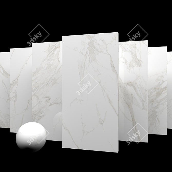 Luxury Torano Gold Marble Set 3D model image 4