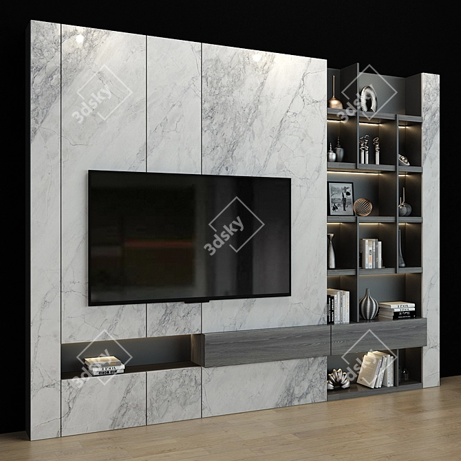 Versatile TV Shelf - Organize Your Entertainment Space 3D model image 2