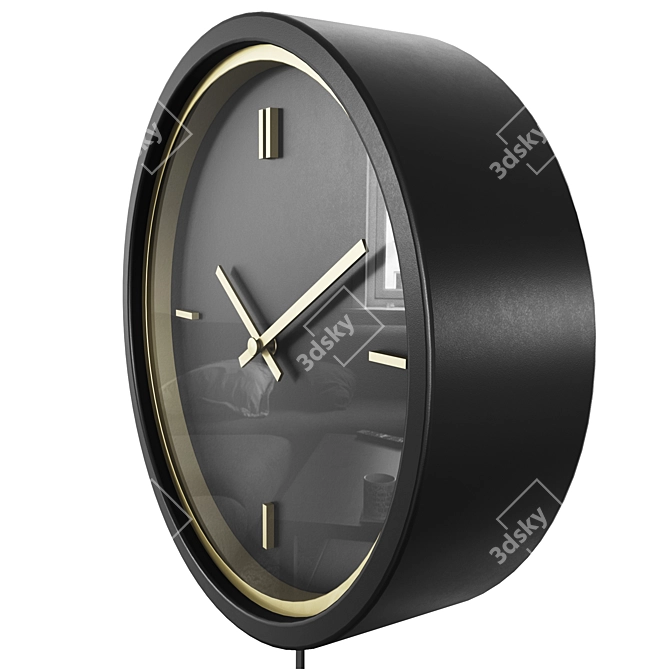  STURSK Wall Clock: Modern Design by Hanna Crondahl 3D model image 2