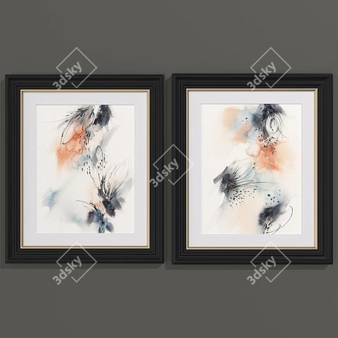 Modern Abstract Art Collection 3D model image 1