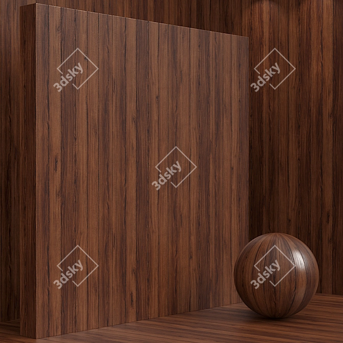 Seamless Wood Plank Set 107 3D model image 2