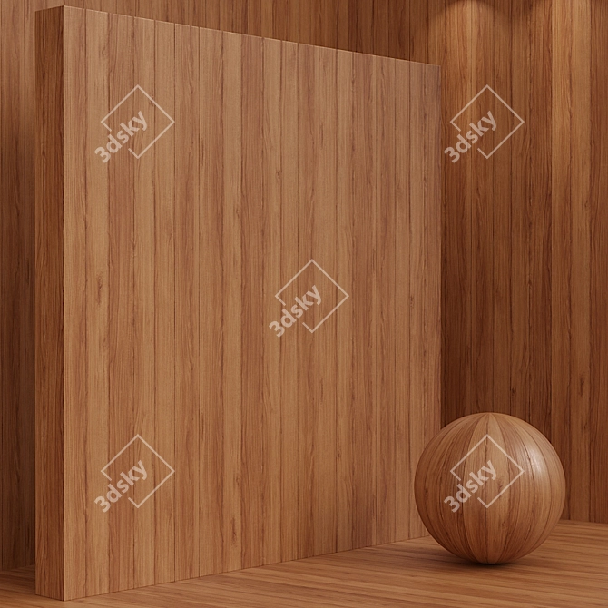 Seamless Wood Plank Set 107 3D model image 3