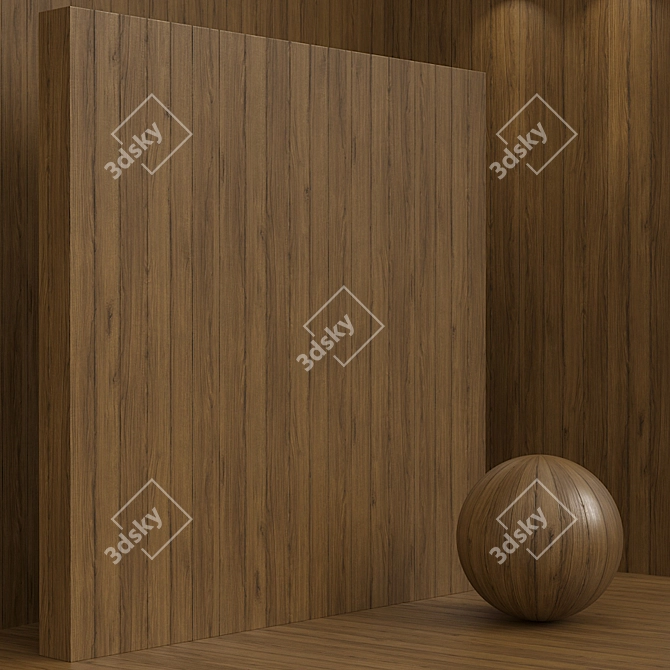 Seamless Wood Plank Set 107 3D model image 4