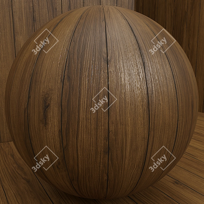 Seamless Wood Plank Set 107 3D model image 5