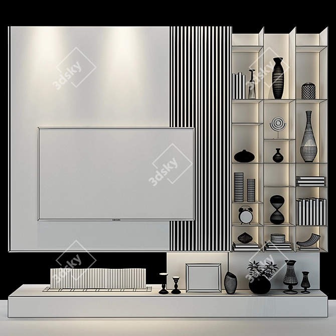 Studia 54 TV Shelf - Modern Design 3D model image 3