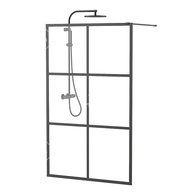 PBR-Optimized Shower Screen RGW WA-11-B 3D model image 1