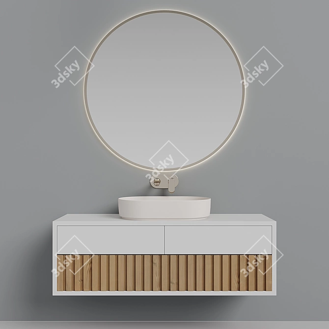 Shui Comfort Oval Washbasin 3D model image 1