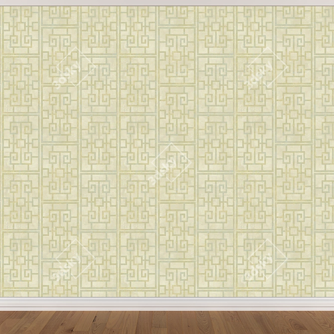 Seamless Wallpaper Set - 3 Colors 3D model image 2