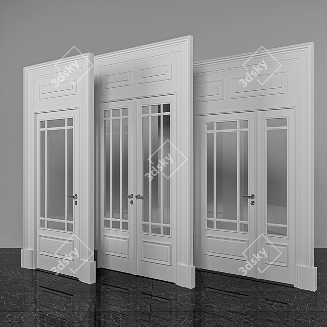 Classic Doors Collection 3D model image 2
