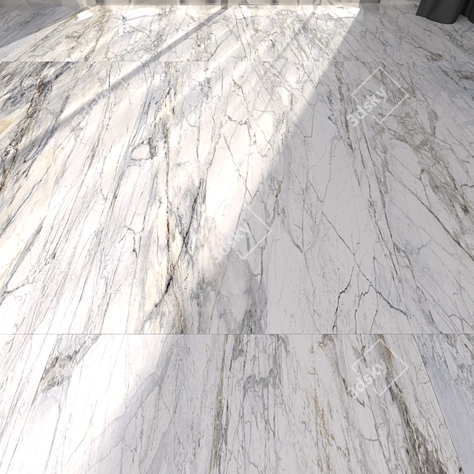 Museum Supreme White Marble Floor 3D model image 1