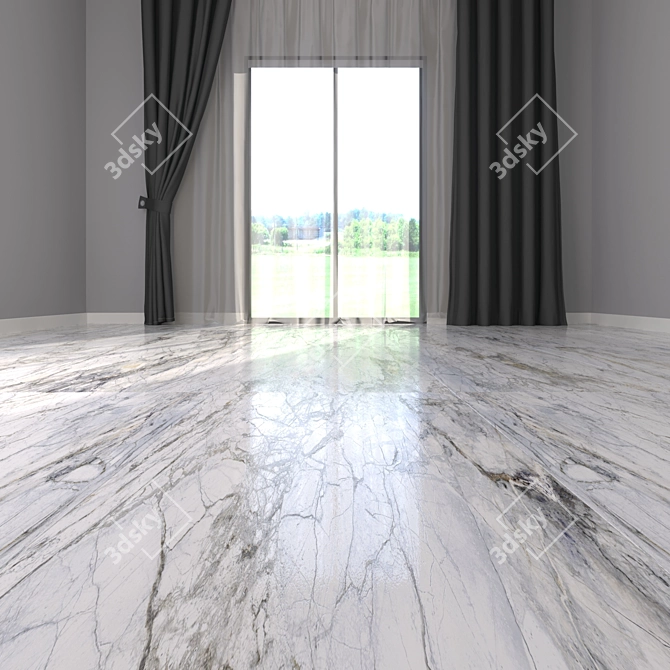 Museum Supreme White Marble Floor 3D model image 2