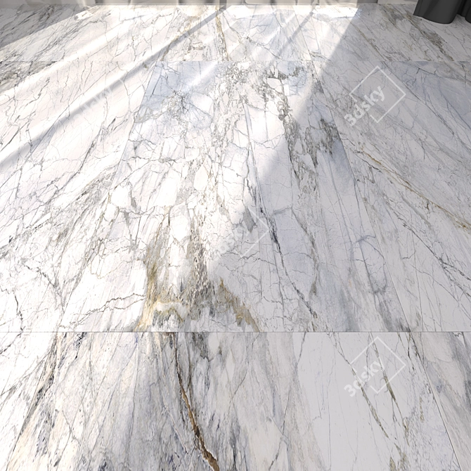 Supreme White Marble Floor Set 3D model image 1
