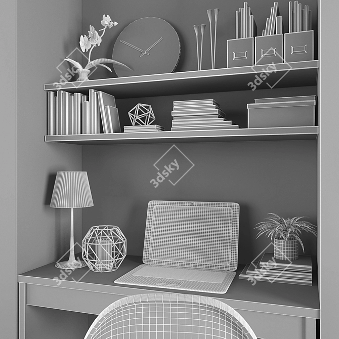 Versatile 106-Piece Office Set 3D model image 3