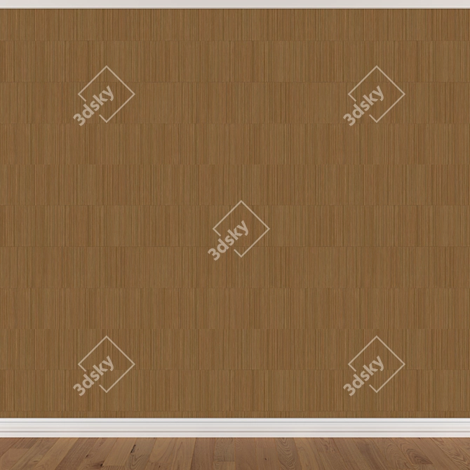 Title: Seamless Wallpaper Set - 3 Color Options 3D model image 3