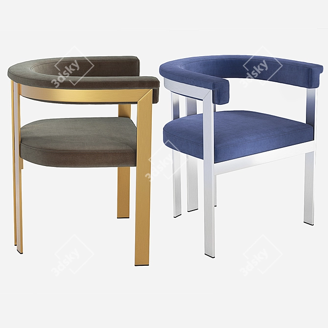 Elegant Eichholtz Clubhouse Dining Chair 3D model image 3