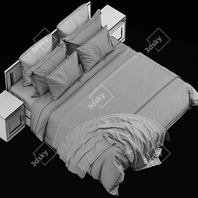 Elegant Ikea Songesand Bed 3D model image 5