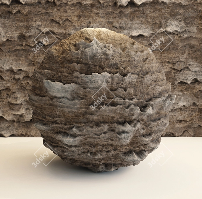 Brown Rock VRay PBR Material 3D model image 4