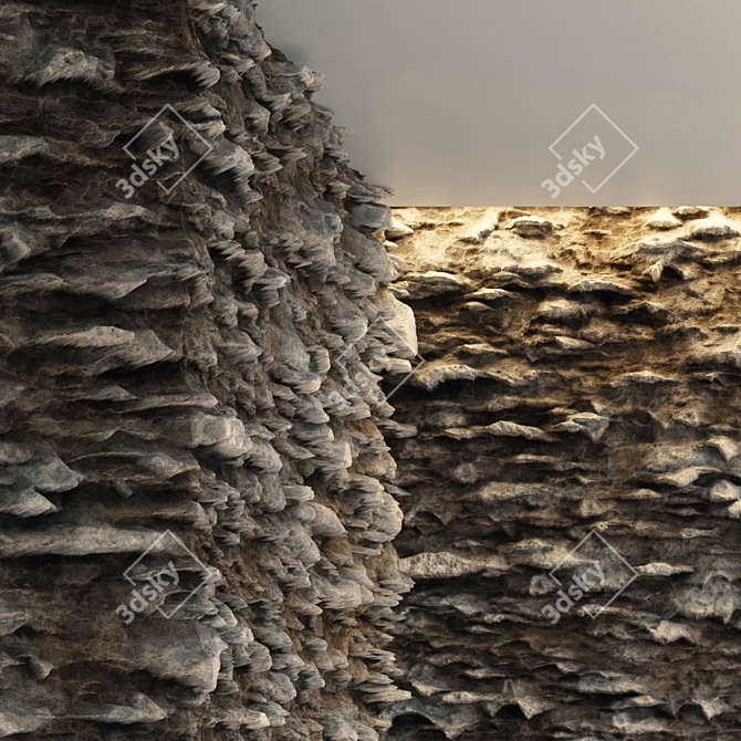 Brown Rock VRAY PBR Material 3D model image 3