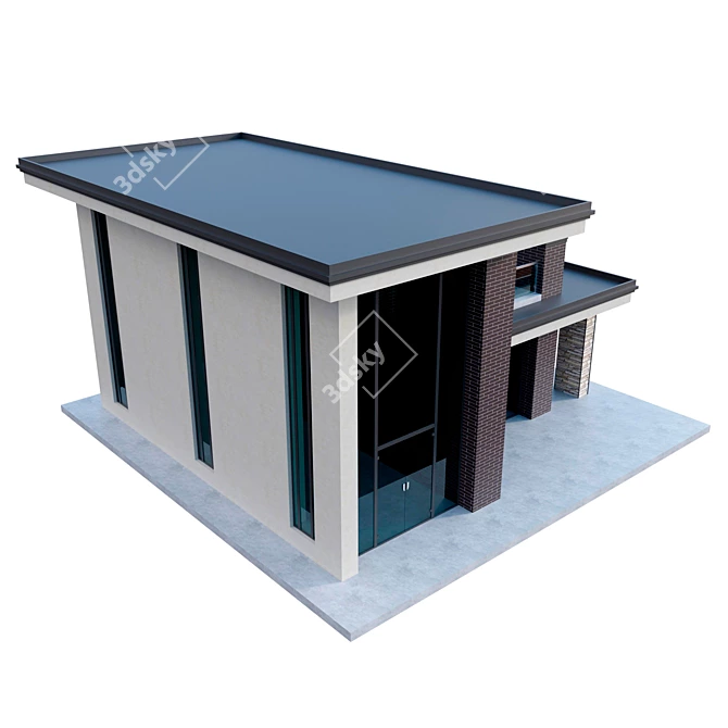 Modern Tech House 3D model image 3