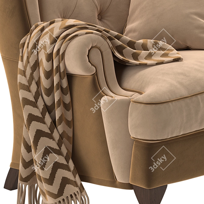 Elegant Tosconova Rebecca Armchair 3D model image 4